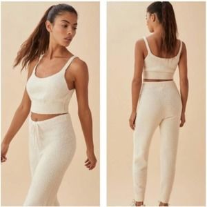 New Reformation Monte Plush Comfort Pant and Tank Two Piece Set Size XL